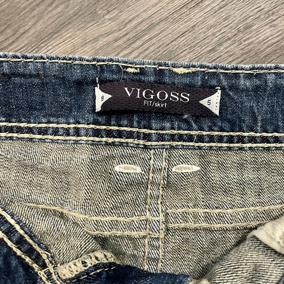 Vigoss Denim Mini Skirt, Size 28/5, Slightly destructed, EUC - Picture 2 of 4